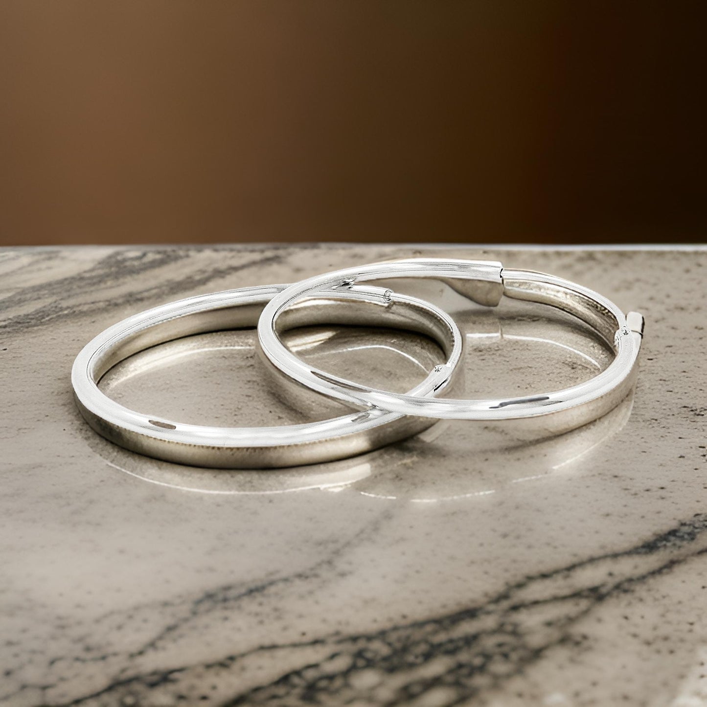 32MM Beautiful pair of Hoop Earrings in 14K Gold Plated Over Silver |Perfect for Daily/Party wear |Ideal for gift to loved Ones on occasions