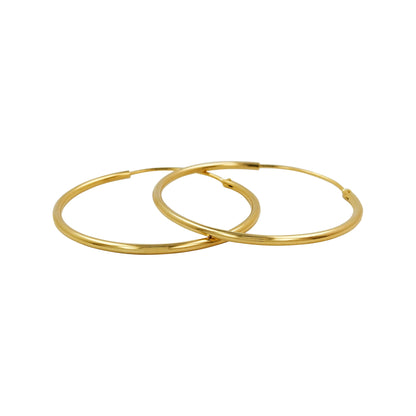 32MM Beautiful pair of Hoop Earrings in 14K Gold Plated Over Silver |Perfect for Daily/Party wear |Ideal for gift to loved Ones on occasions