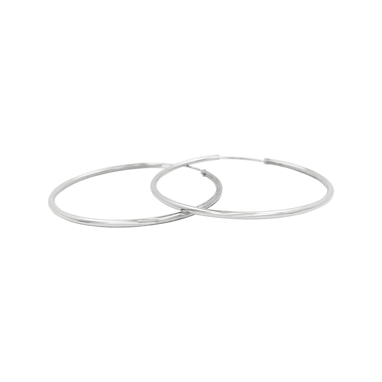 55MM Elegant & Beautiful Pair of Tube Hoop Earrings in 14K Gold Plated Over Silver |Perfect for Daily/Party Wear |Ideal Gift for Loved Ones