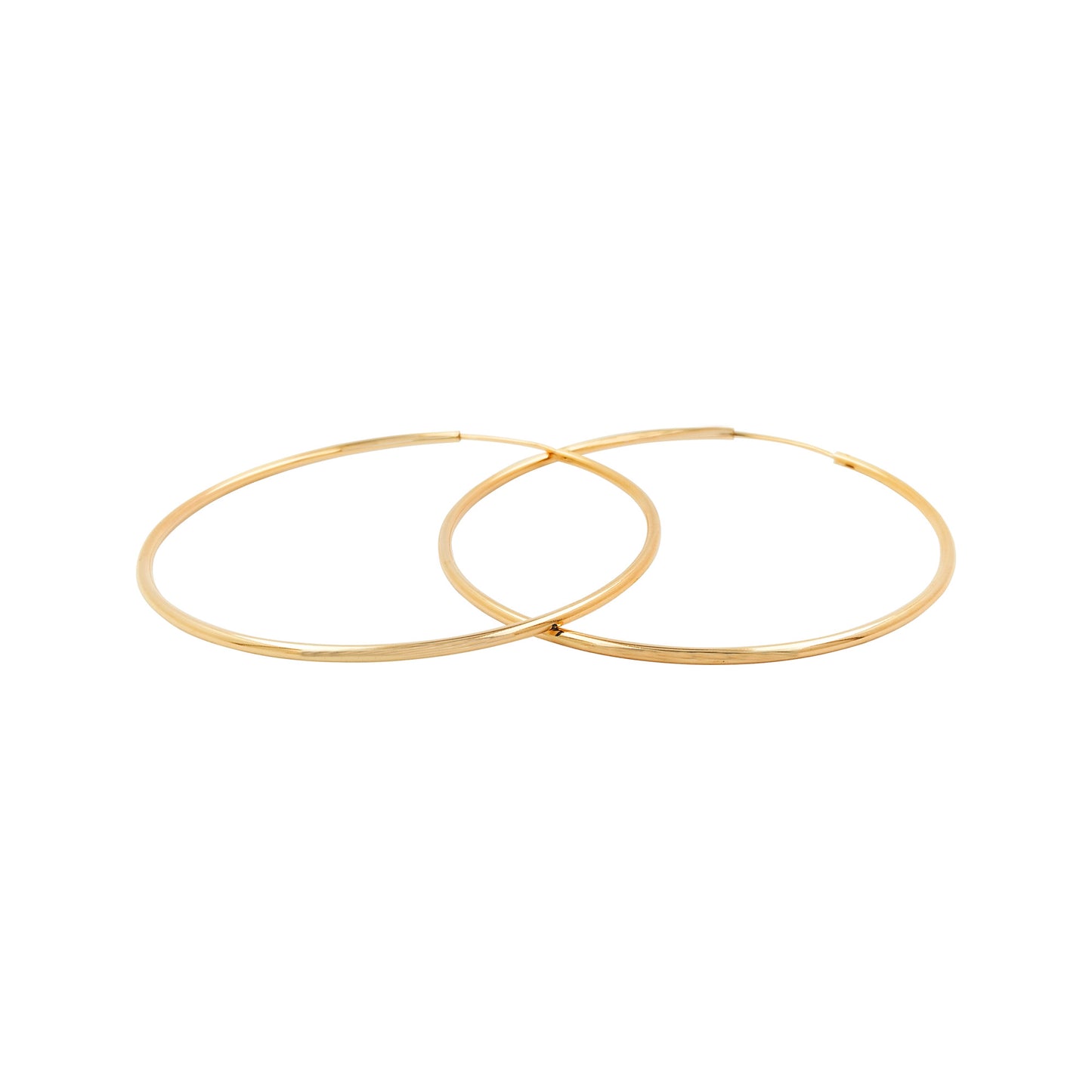 60MM Elegant and Beautiful Pair of Hoop Earrings in 14K Gold Plated Over Silver | Perfect for Daily/Party Wear | Ideal Gift for Loved Ones