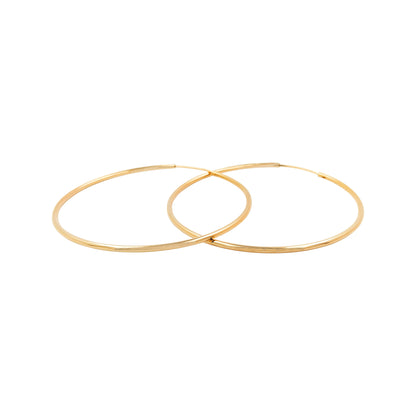 60MM Elegant and Beautiful Pair of Hoop Earrings in 14K Gold Plated Over Silver | Perfect for Daily/Party Wear | Ideal Gift for Loved Ones