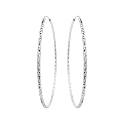60MM Elegant and Beautiful Pair of Pattern Hoop Earrings in 14K Gold Plated Over Silver |Perfect Daily/Party Wear |Ideal Gift for Loved Ones