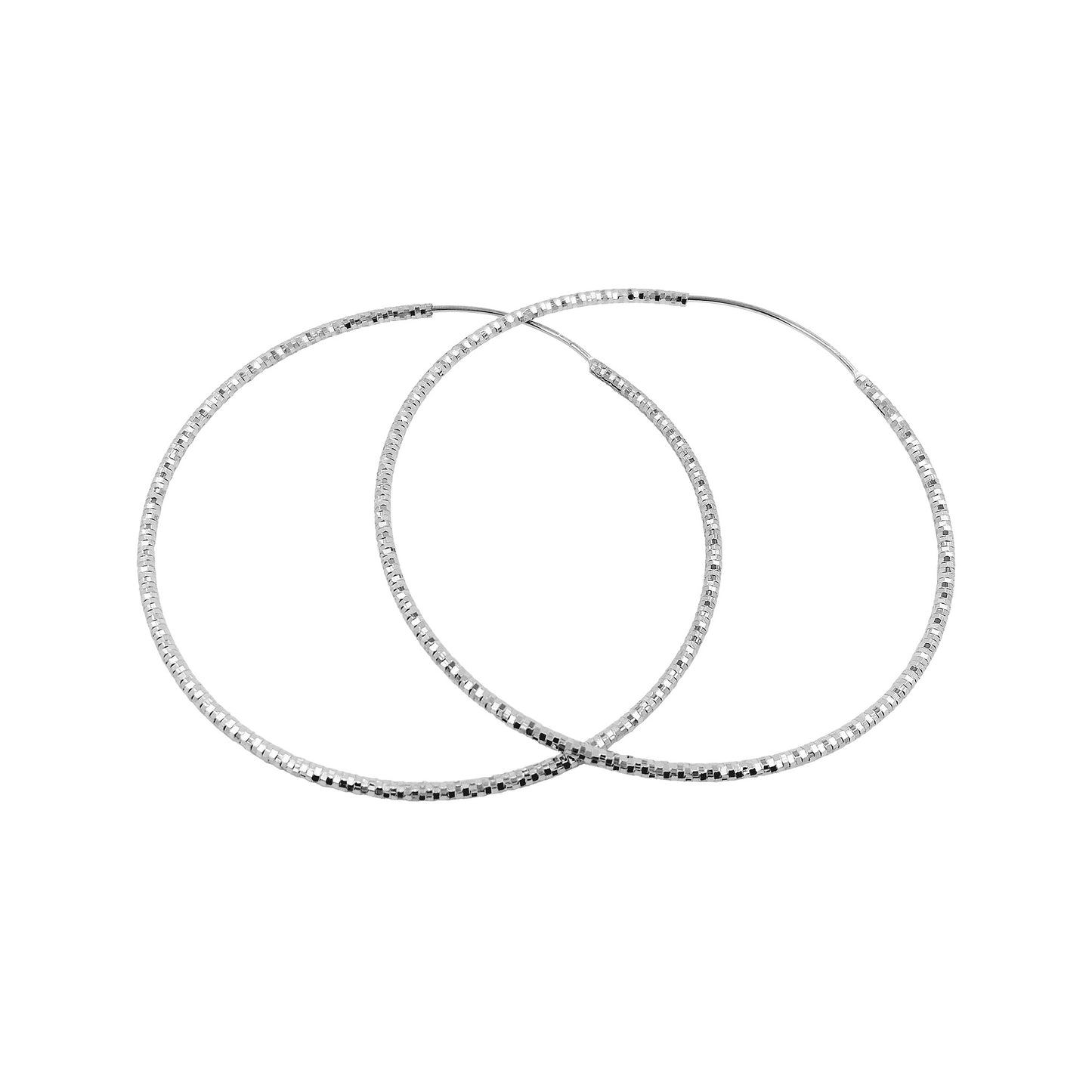 60MM Elegant and Beautiful Pair of Pattern Hoop Earrings in 14K Gold Plated Over Silver |Perfect Daily/Party Wear |Ideal Gift for Loved Ones
