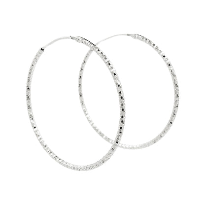 45MM Elegant & Beautiful Pair of Pattern Hoop Earrings in 14K Gold Plated Over Silver |Best for Daily/Party Wear |Ideal Gift for Loved Ones