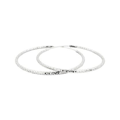 45MM Elegant & Beautiful Pair of Pattern Hoop Earrings in 14K Gold Plated Over Silver |Best for Daily/Party Wear |Ideal Gift for Loved Ones