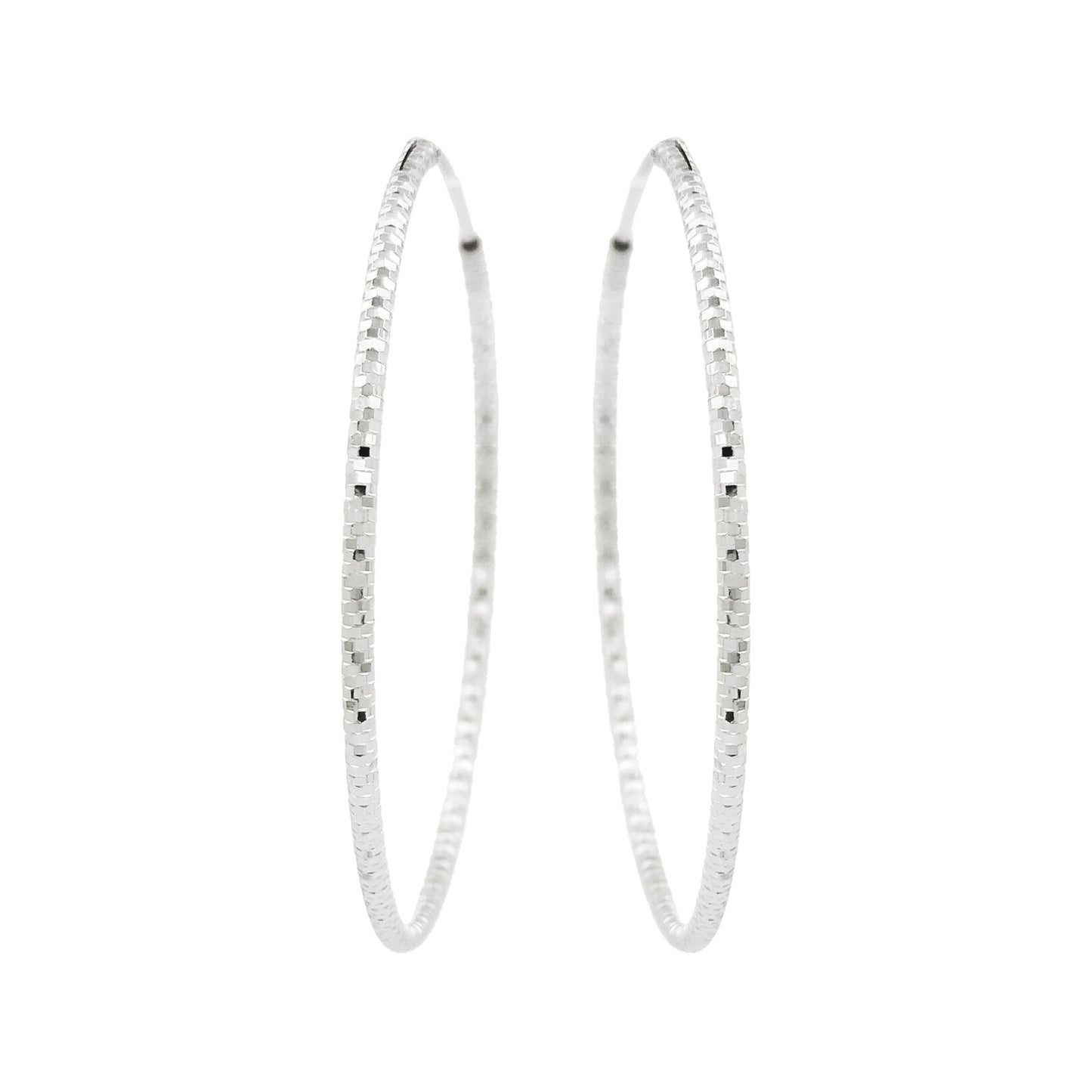 50MM Elegant & Beautiful Pair of Pattern Hoop Earrings in 14K Gold Plated Over Silver |Best for Daily/Party Wear |Ideal Gift for Loved Ones