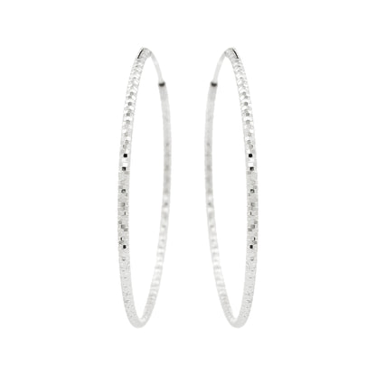 50MM Elegant & Beautiful Pair of Pattern Hoop Earrings in 14K Gold Plated Over Silver |Best for Daily/Party Wear |Ideal Gift for Loved Ones