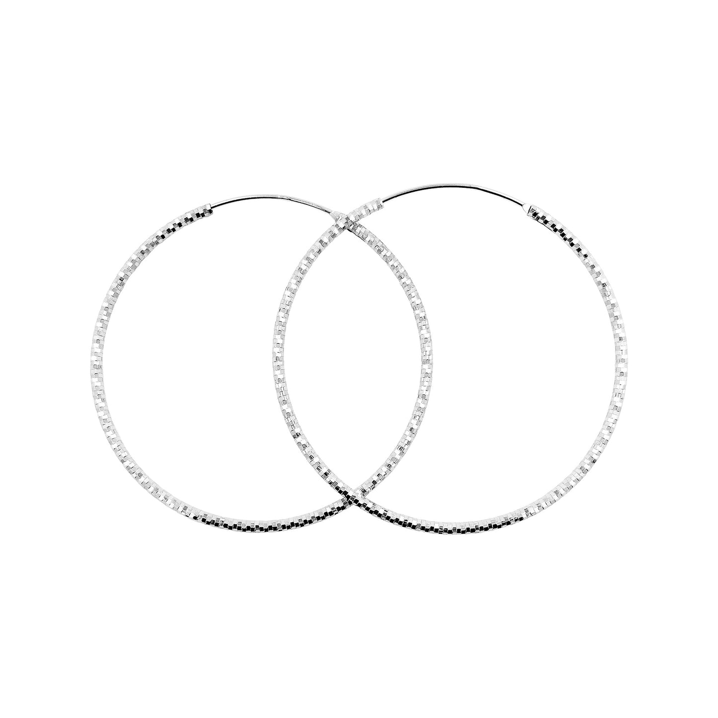 50MM Elegant & Beautiful Pair of Pattern Hoop Earrings in 14K Gold Plated Over Silver |Best for Daily/Party Wear |Ideal Gift for Loved Ones