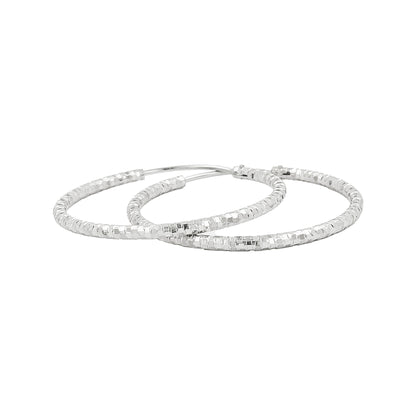 32MM Elegant & Beautiful Pair of Etched Pattern Hoop Earrings in 14K Gold Plated Over Silver |Best for Daily/Party Wear |Gift for Loved Ones