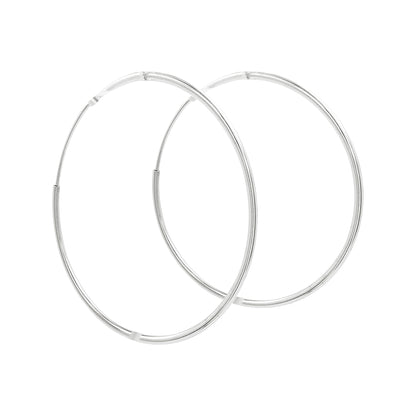 45MM Elegant and Beautiful Pair of Tube Hoop Earrings in 14K Gold Plated Over Silver | Best for Daily/Party Wear | Ideal Gift for Loved Ones