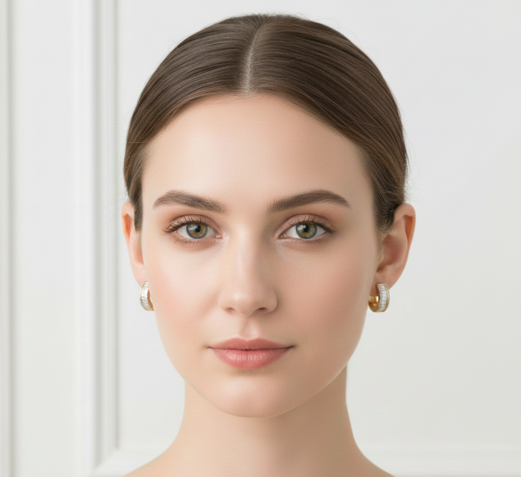 14K Gold Plated Silver Baguette Moissanite Huggie Hoop Earrings |Diamond Alternative |Dainty Christmas Gift for Her| 12MM Minimalist Jewelry