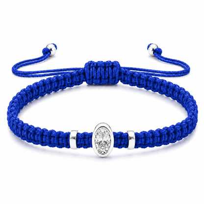 Oval Lab Grown Diamond Cord Bracelet | S925 Sterling Silver | GIS Certified Jewelry