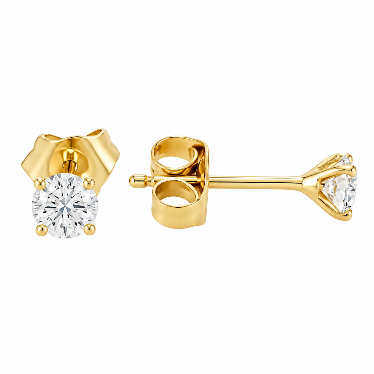 4 Prong Lab Diamond Martini Stud Earrings