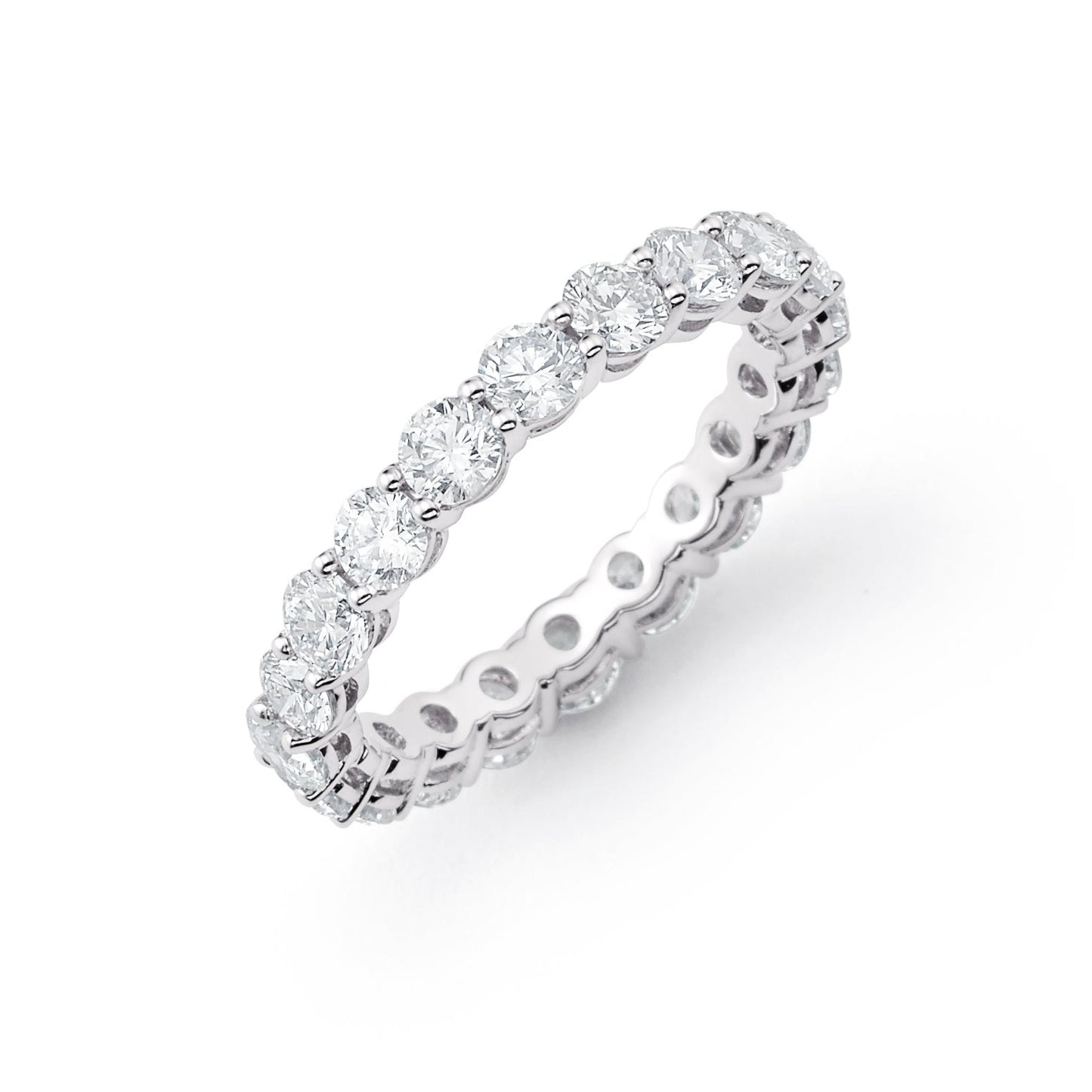 2.5 ctw Round Lab Grown Diamonds Eternity Band in Platinum - L Line Jewelry