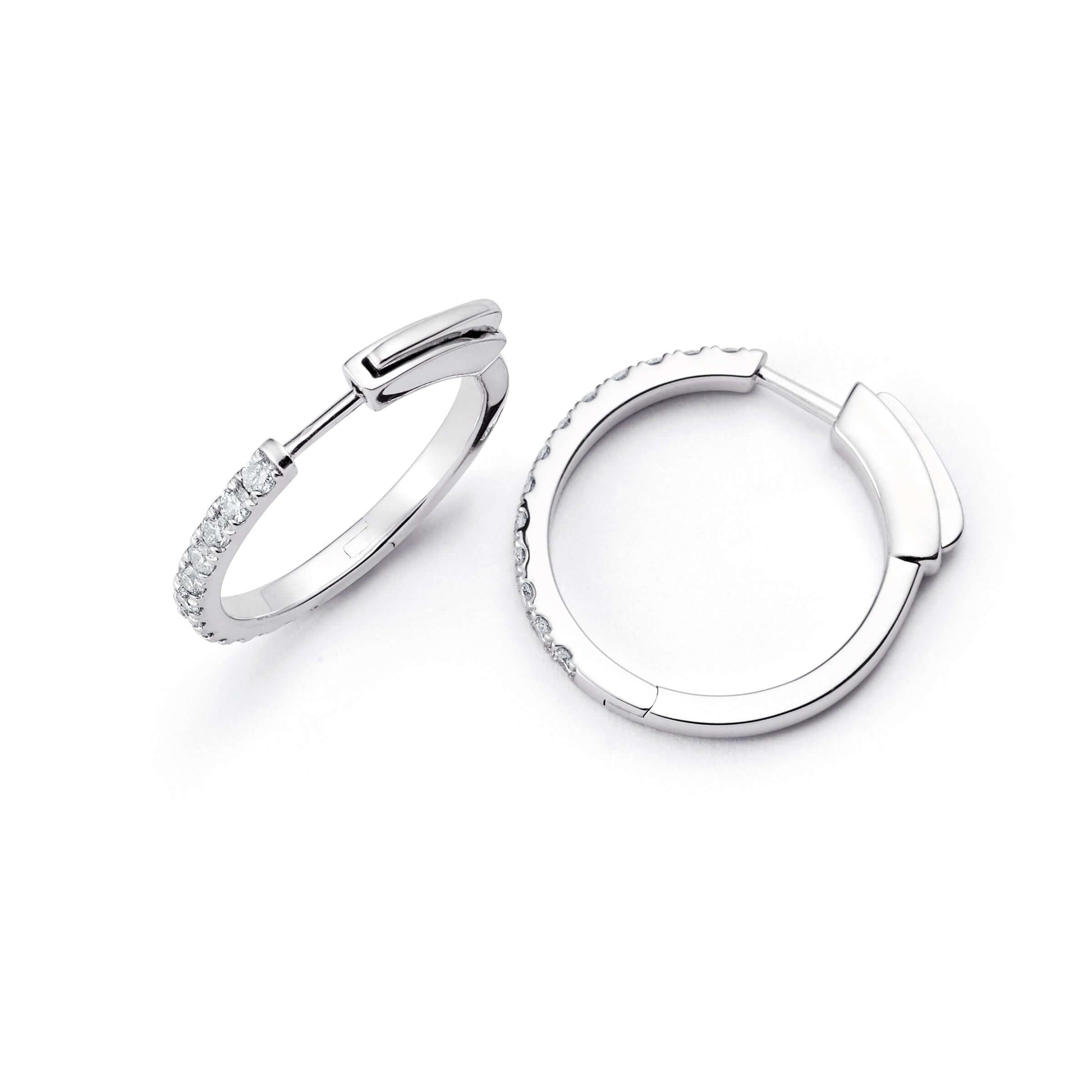 0.55 ctw Lab Grown Diamonds Hoop Earrings in Platinum - L Line Jewelry