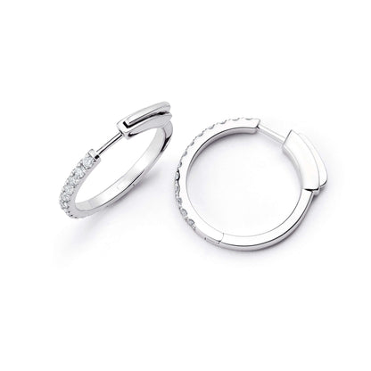 0.55 ctw Lab Grown Diamonds Hoop Earrings in Platinum - L Line Jewelry