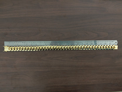 25MM Monaco Cuban Link Necklace in 14K | Elegant Party Wear Necklace |Perfect Unisex Valentine’s Day Gift |24-Inch Statement Unisex Necklace