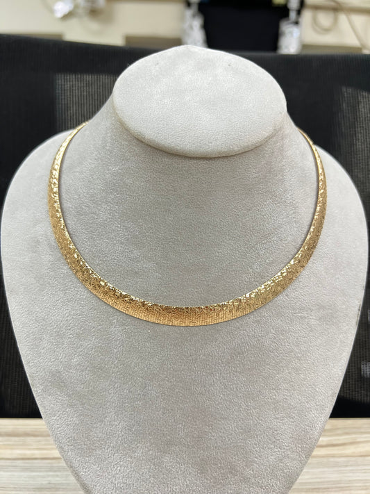 Iconic Italian Omega Chain Necklace | 16"/18" |14K Gold Plated Silver | Sleek & Timeless Jewelry for Women| Best For Party| Ideal For Gift