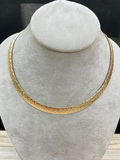 Iconic Italian Omega Chain Necklace | 16"/18" |14K Gold Plated Silver | Sleek & Timeless Jewelry for Women| Best For Party| Ideal For Gift