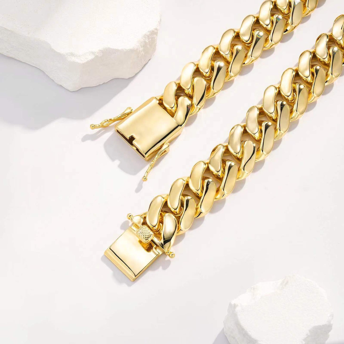 25MM Monaco Cuban Link Necklace in 14K | Elegant Party Wear Necklace |Perfect Unisex Valentine’s Day Gift |24-Inch Statement Unisex Necklace