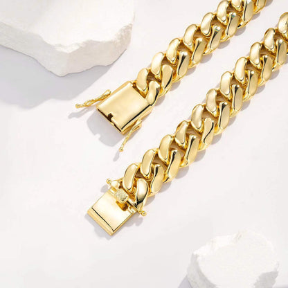 25MM Monaco Cuban Link Necklace in 14K | Elegant Party Wear Necklace |Perfect Unisex Valentine’s Day Gift |24-Inch Statement Unisex Necklace