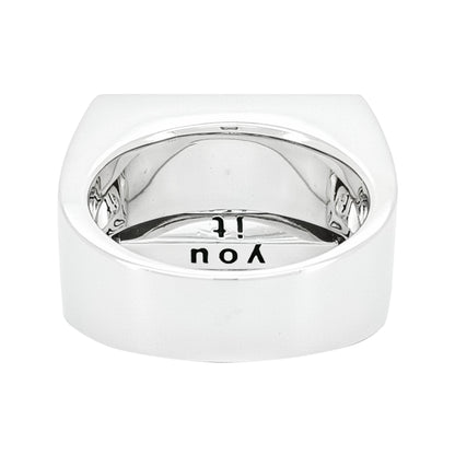 Unisex Spinner Ring, Bold Engraving, 14K Gold Plated Silver Roulette Band, Personalized Anti-Anxiety Ring, Gift for Him/Her