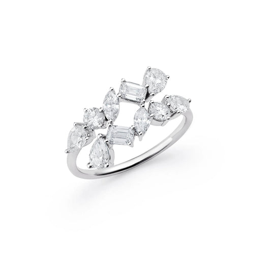 1 3/8CT Multi Fancy Shape  Lab Diamond Fashion Ring in Platinum |Sustainable & Eco-Friendly Diamond Jewelry |Elegant Fashion Ring for Women
