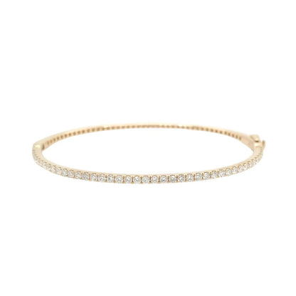 Elegant and Dazzling: 1CT Moissanite Diamond Gold Plated Bangle - A Perfect Blend of Sophistication and Sparkle for Every Occasion - LLine