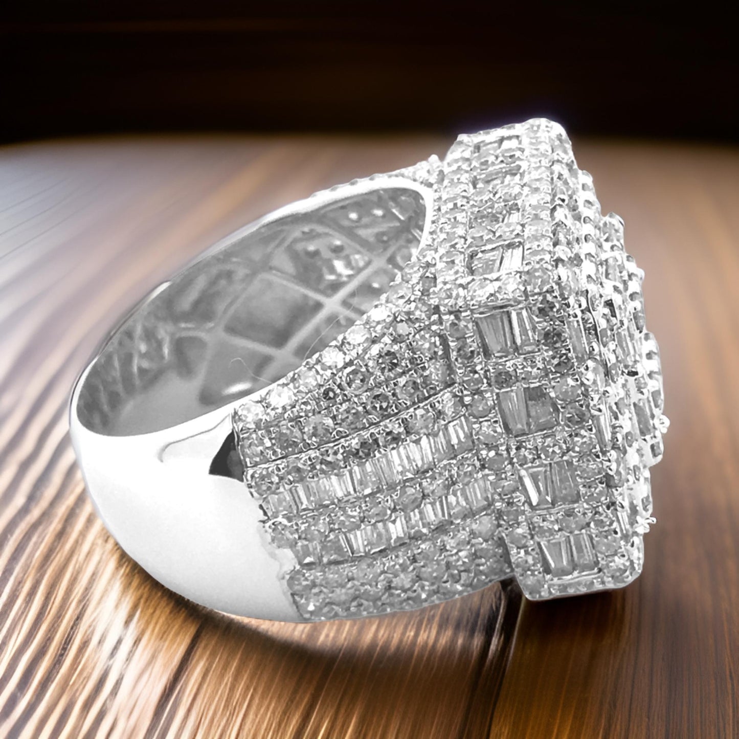Luxury Oversized Moissanite Diamond Men's Ring – Full Ice Real VVS Clarity, Hip Hop Fashion Jewelry - Custom Hip Hop Bling