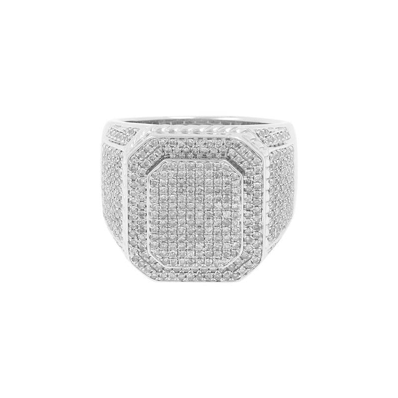 Luxury Men's Diamond Ring, Oversized Moissanite Ice Diamond, Hip Hop Jewelry, Real VVS Diamond Bling - Custom Hip Hop Bling