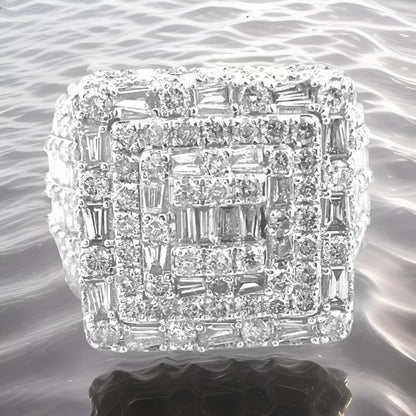 Luxury Oversized Moissanite Diamond Men's Ring – Full Ice Real VVS Clarity, Hip Hop Fashion Jewelry - Custom Hip Hop Bling