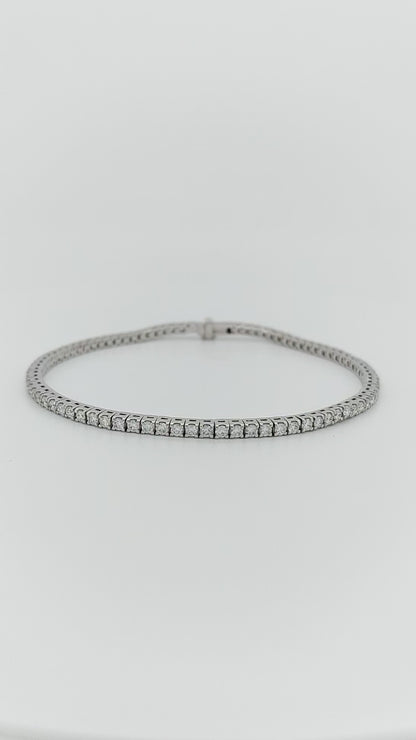 Unisex Moissanite Tennis Bracelet, Passes Diamond Tester |925 Silver Euro Setting Platinum Plating  Iced Out Jewelry |Gift for all event