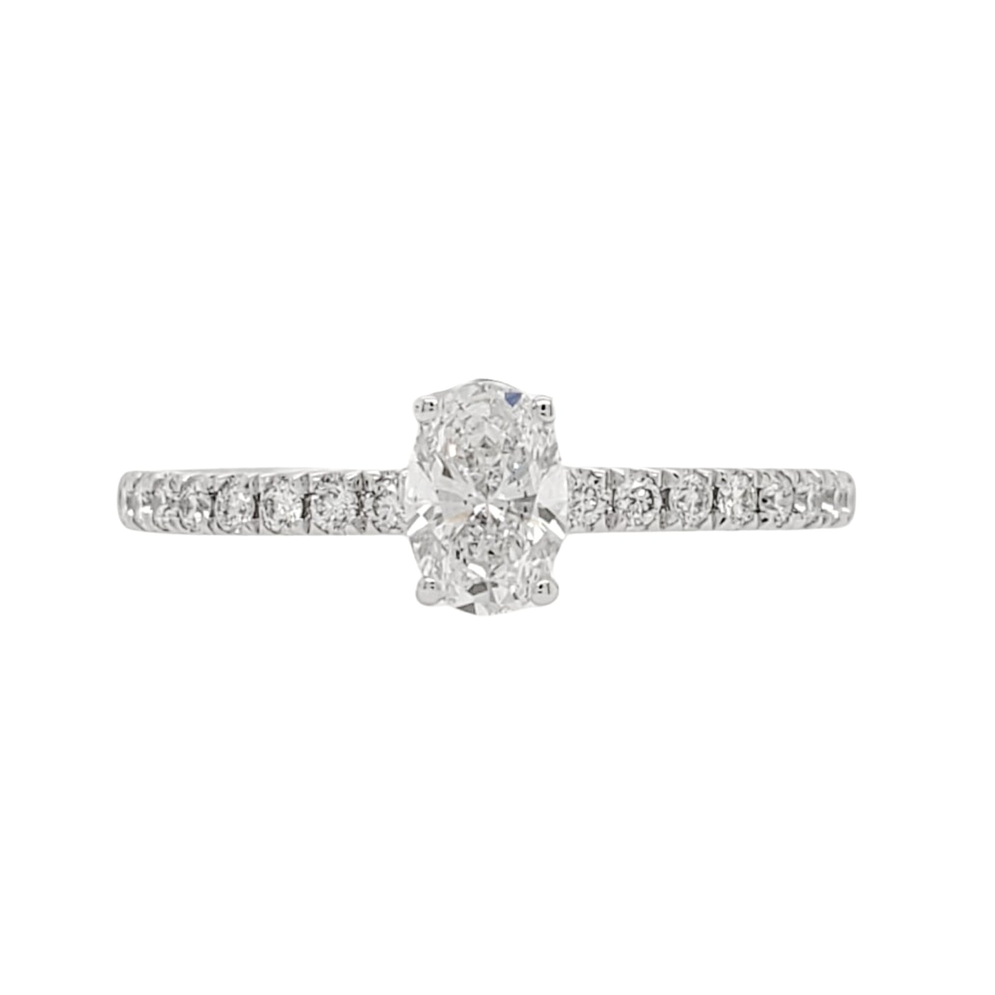 Ovals Lab Grown Diamond Pavel Shan Engagement Ring in Platinum L Line