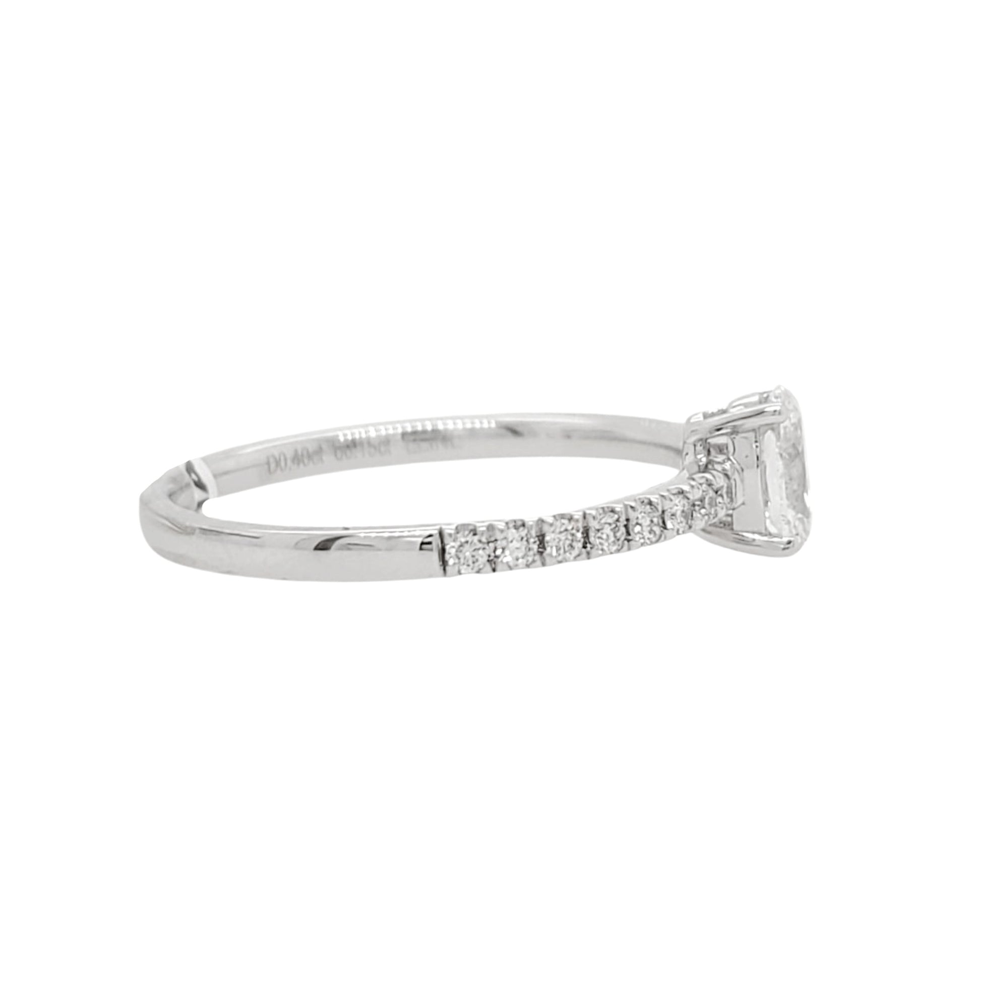 Ovals Lab Grown Diamond Pavel Shan Engagement Ring in Platinum