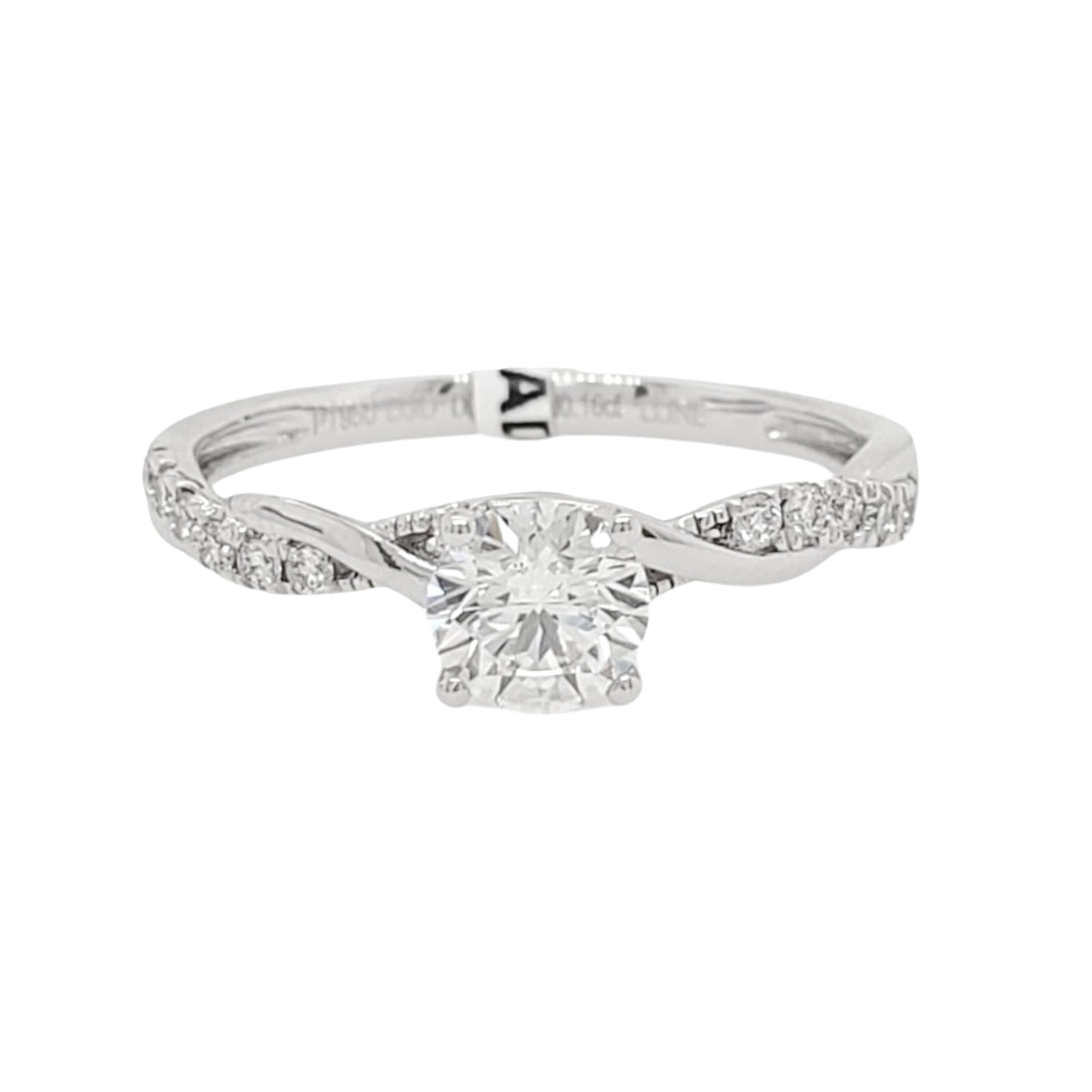 0.7 ctw Lab Created Diamond Criss Cross Pave Engagement Ring in Platinum