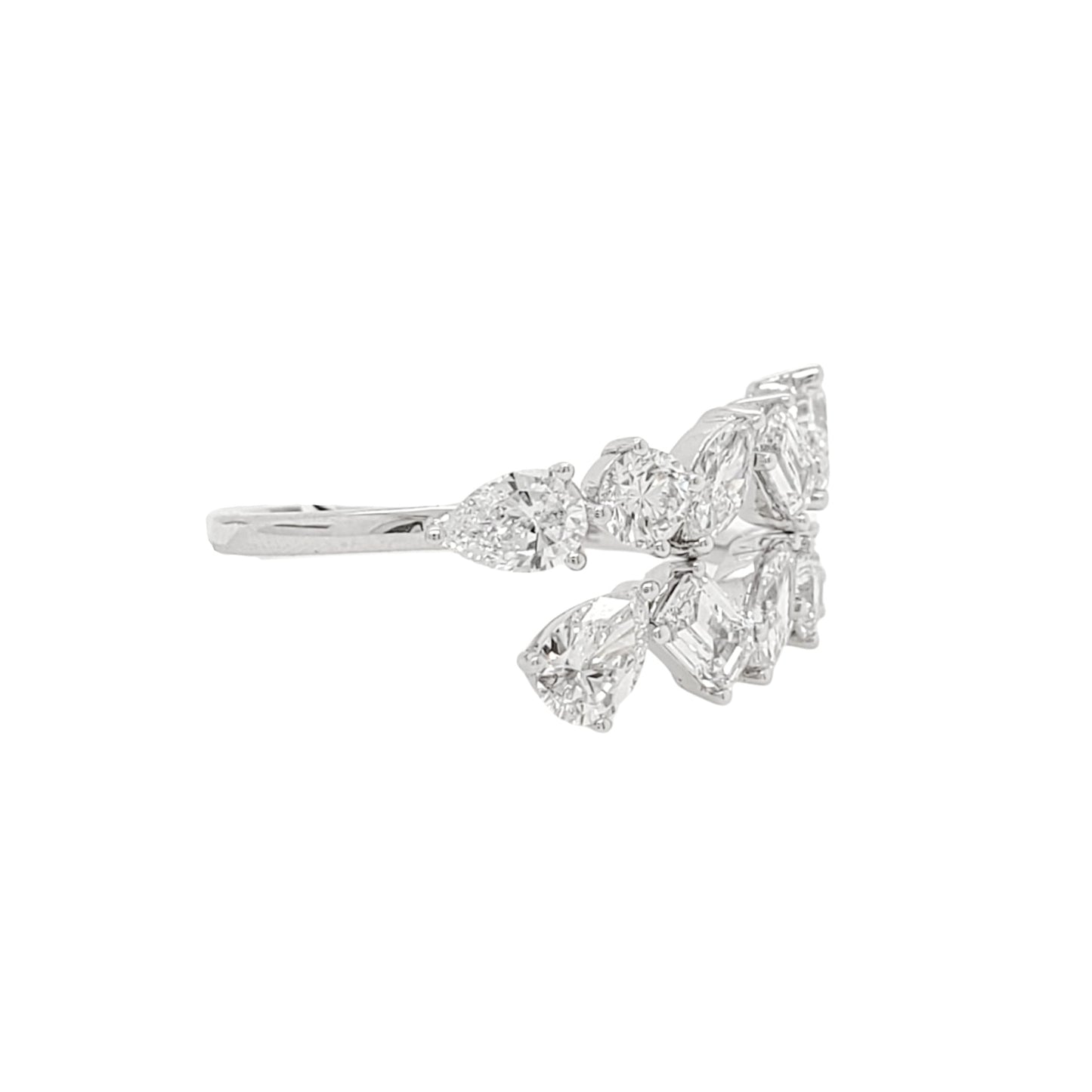 Multi Fancy Shape Lab Grown Diamond Fashion Ring in Platinum L Line