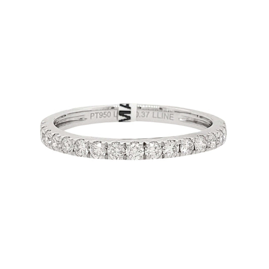 0.35ctw Round Lab Diamonds Half Eternity Wedding Band in Platinum - L Line Jewelry