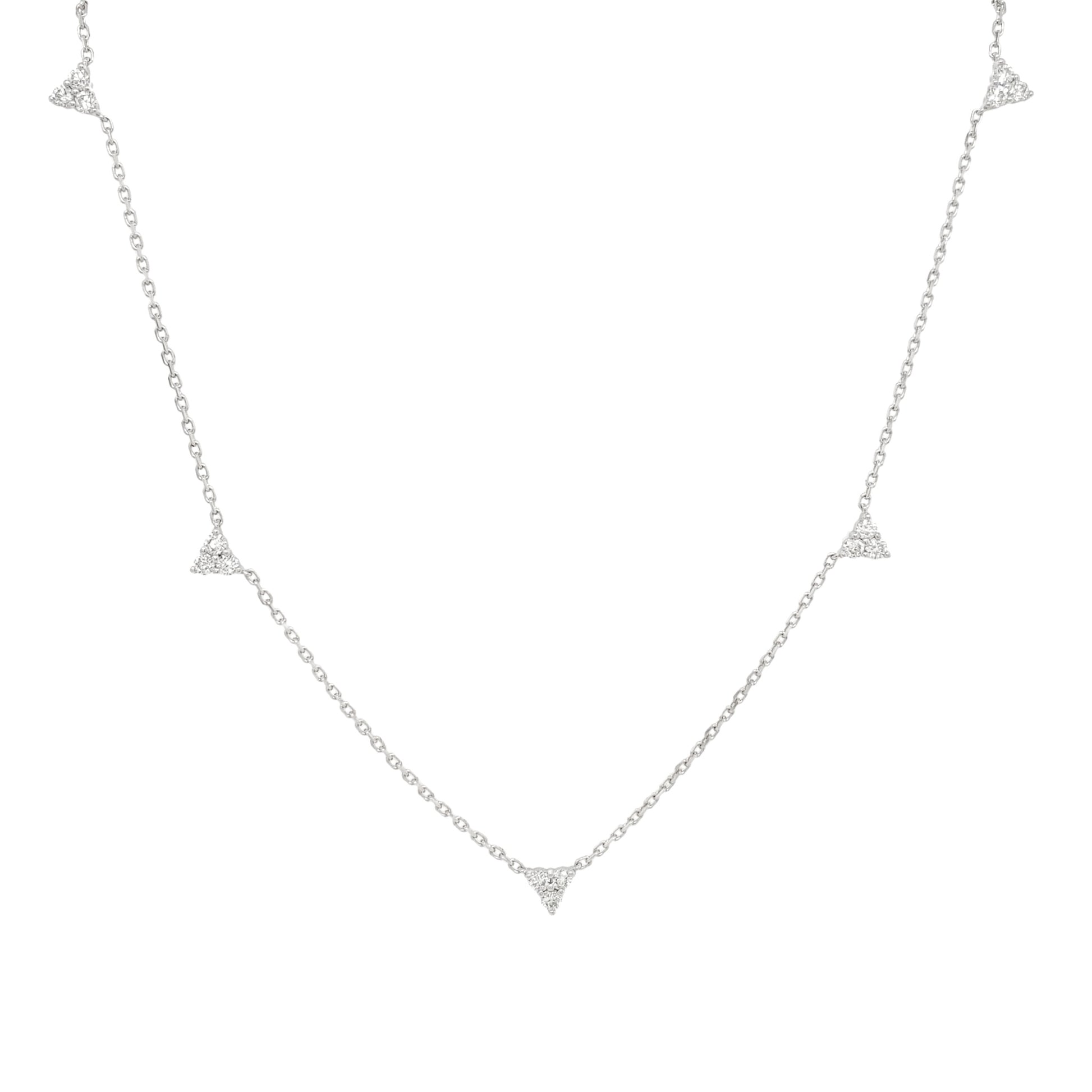 3 stone Diamonds By The Yard Lab Diamonds Necklace in Platinum - L Line Jewelry