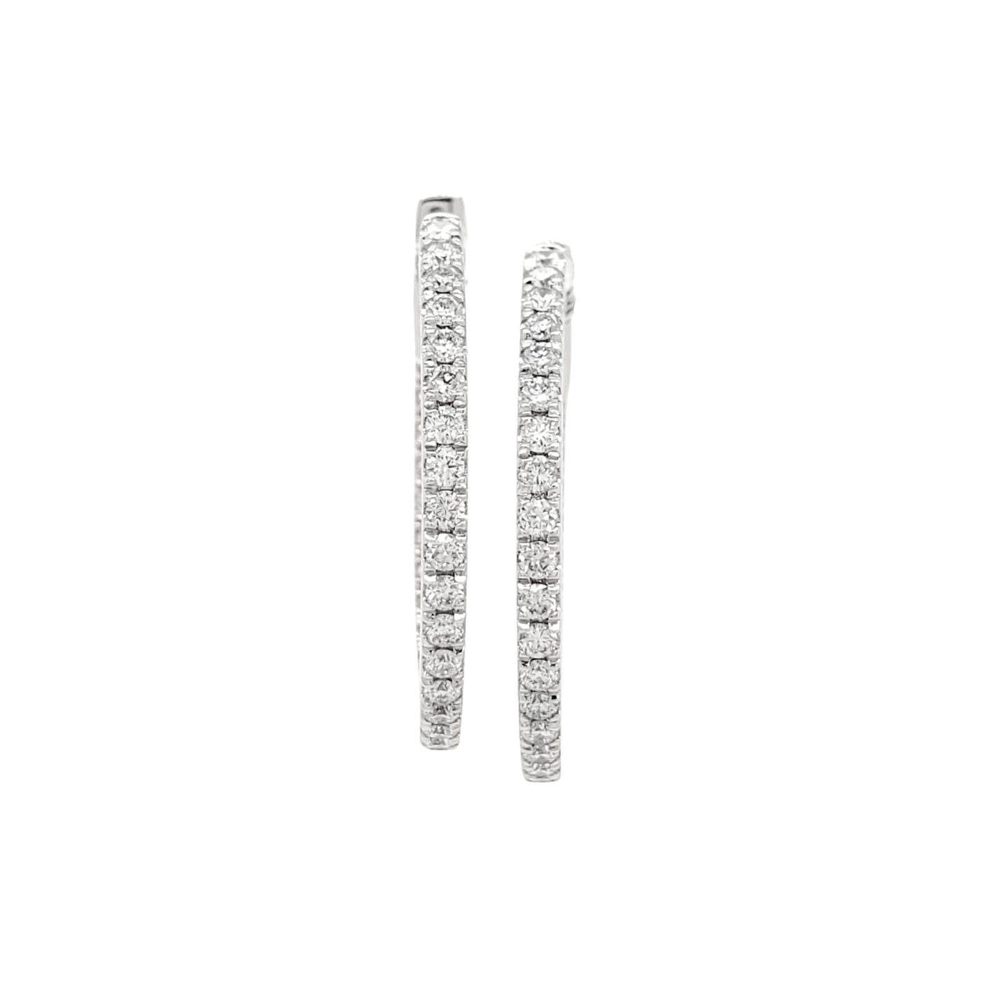 Lab Grown Diamonds Eternity In & Out Hoop Earrings in Platinum